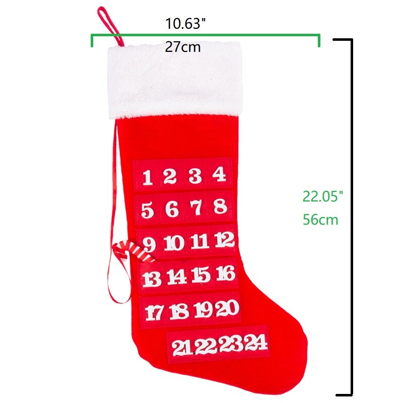 Felt Christmas Tree Advent Calendar Hanging Ornament Nativity For DIY For Countdown Decorations Christmas Kid Year The: Style-3