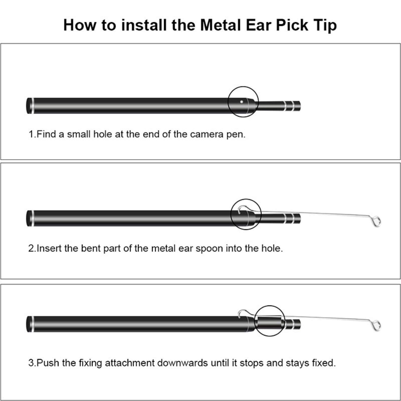 Ear Cleaning Endoscope Wax Removal HD Visual Ear Spoon Mini Camera 3 in1 USB Android PC Ear Picker Tool Health Care Nose