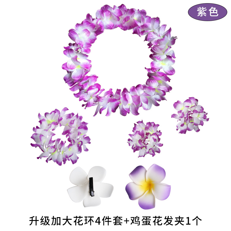 Hawaiiaanse bloemenkrans ketting Hawaii thema feestslinger zomer strand bruiloft verjaardag partij decor: MUNT GROEN