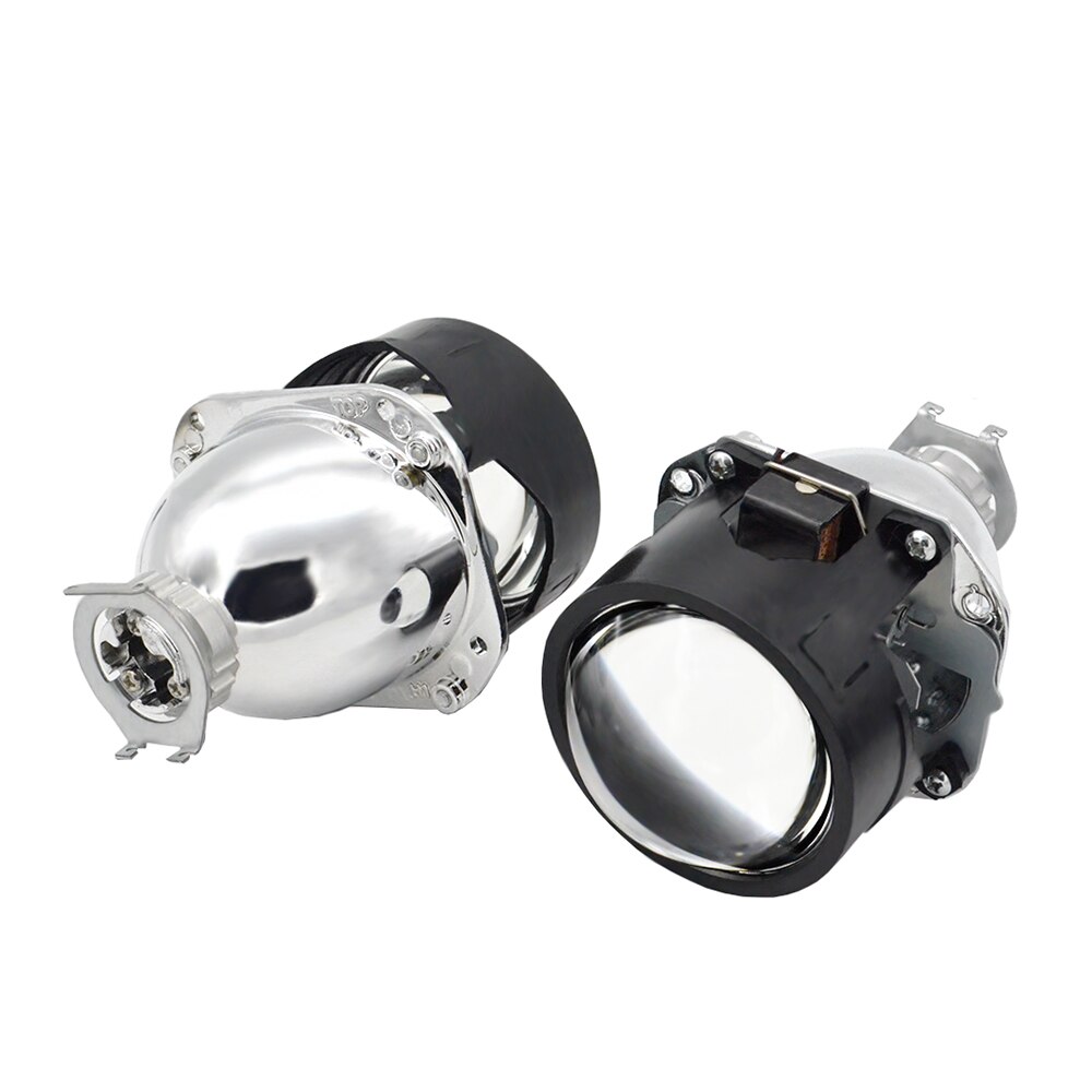 2 Stuks 2.5 Inch Hid Bixenon Projector Lens Lijkwade 35W 5000K Xenon Ballast Lamp Auto Montage Kit Fit voor H1 H4 H7 Auto Model Mofify: Multi