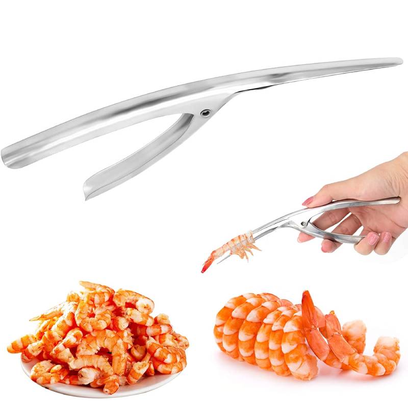 Éplucheur de crevettes en acier inoxydable, ustensile de cuisine pour éplucher les fruits de mer