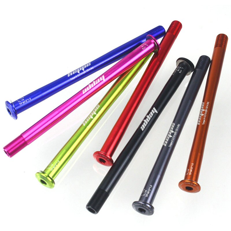 HEPPE – axe de moyeu arrière multicolore pour vtt et vélo de route, brochettes 12x142/12x148, 173mm M12xP1.0, dégagement rapide