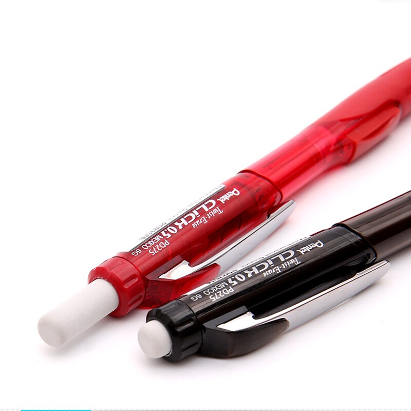 4 portaminas pentel  pd275 , borrador automático de lápiz de 0.5mm lados, japón, 4 colores, útiles de escritura, material de oficina y escolar.
