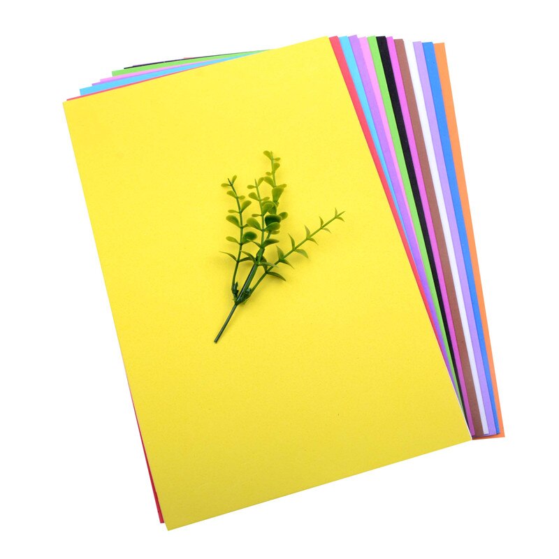 10 teile/los 10 farbe A4 Dicke 2mm Mehrfarbig Schwamm Schaum Papier Falten scrapbooking Papier Mit Klebstoff Handwerk DIY