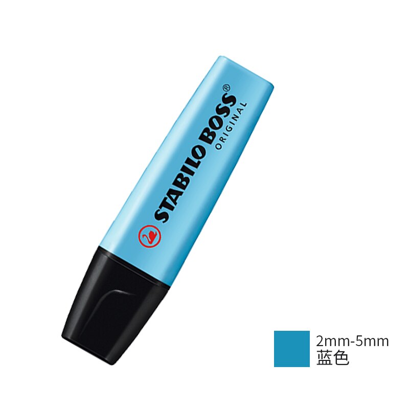 STABILO BOSS Pastel Highlighter Original Markers Environmental Pens For School Office Marking Focus Stationery 1Pcs: blue 1pcs