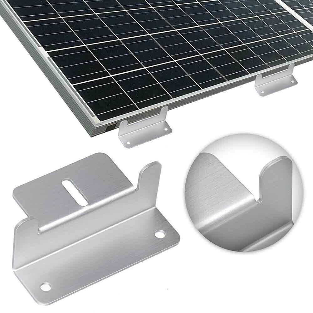 Powmr 1 sæt solpanelmontering z-typer solmonteringssæt sæt  of 4 enheder til rv-båd uden gittertag