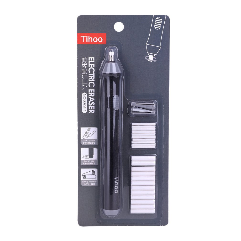 Office School Students Electric Eraser for Sketch Writing Drawing Battery Powered Electric Eraser Students Stationery