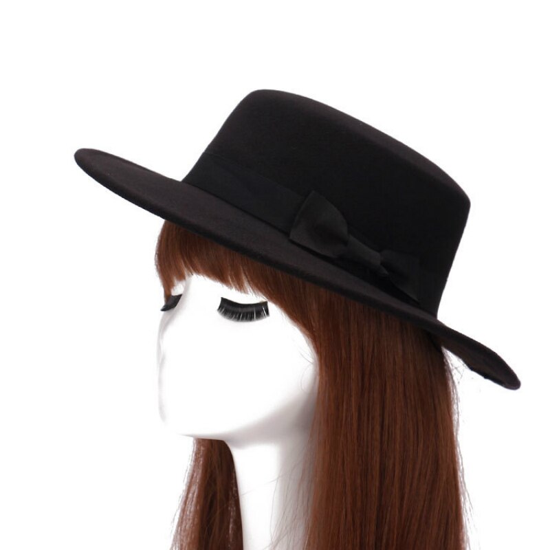 Säsongsbetonad trend rak rak topp hatt prinsessahatt filthatt retro herre hattar dam mössor