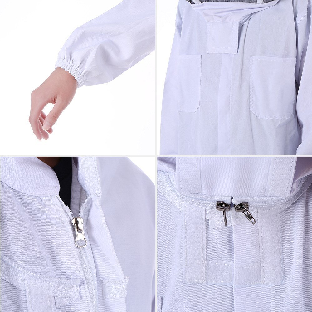 Mono protector de abeja Siamés ropa de apicultor tela de algodón grueso Anti-abeja ropa Herramientas de apicultura traje de abeja