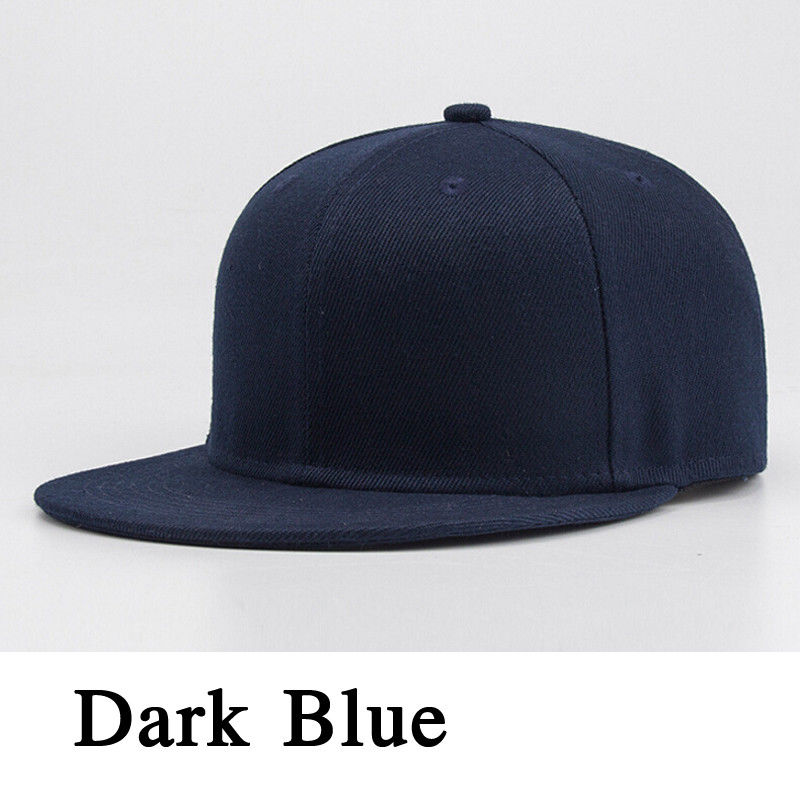 Casquette de sport pour hommes et femmes, blanc, uni, Snapback, balle de Golf, chapeau de rue, nouveauté: Bleu profond