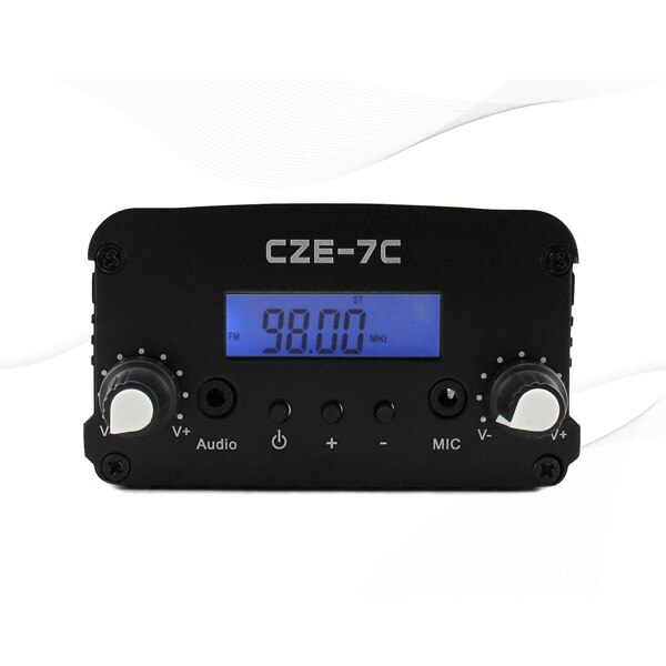 Estación de Radio FM, Transmisor estéreo PLL, 7W, 76-108MHZ, LCD, FCC, estéreo, PLL