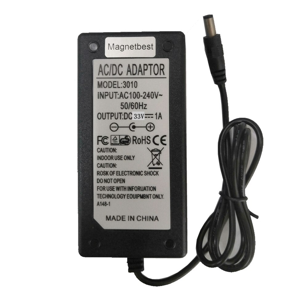 33V 1A 33 Volt 1000mA Adapter Charger DC 5.5x2.1mm/2.5mm with US EU AU UK Cable Converter Power Supply