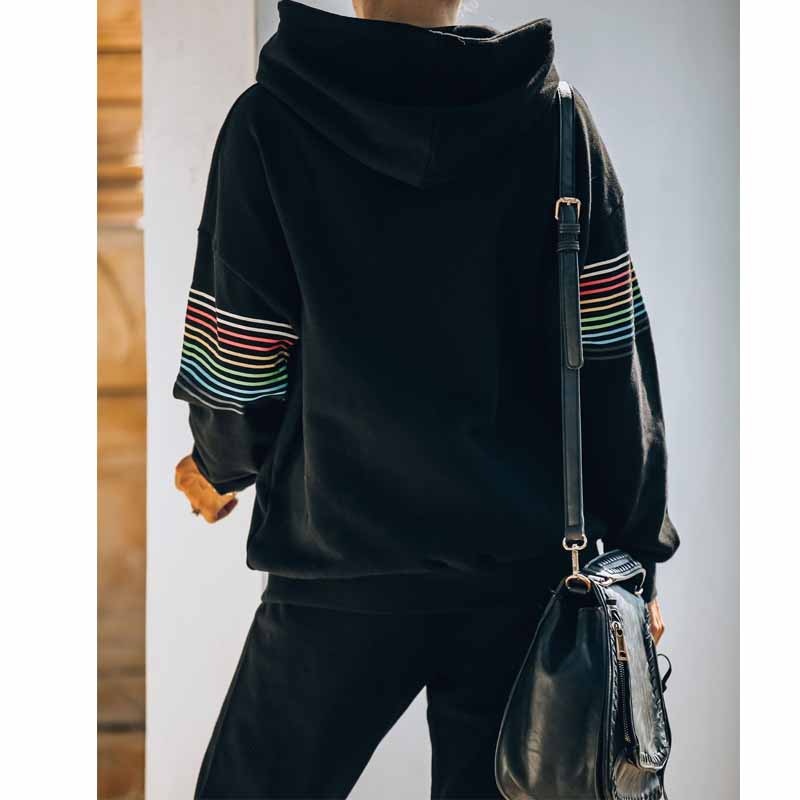 Costume de sport pour femme, ensemble de survêtement 2 pièces + pantalon, sweat-shirt, collection automne-hiver pull à capuche, garde au