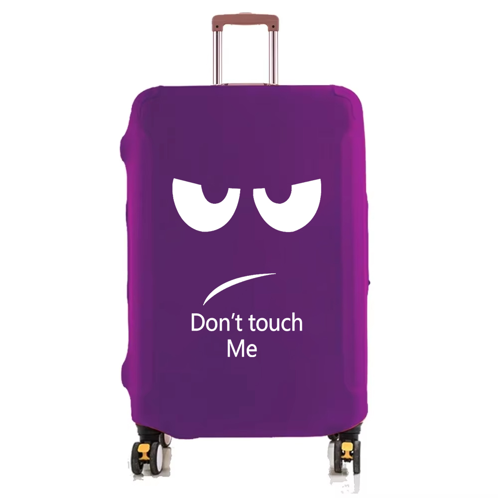 Ne me touchez pas impression housse de bagage valise de voyage housse de protection élasticité housses anti-poussière adaptées aux valises de 18 à 32 pouces: M / Marron