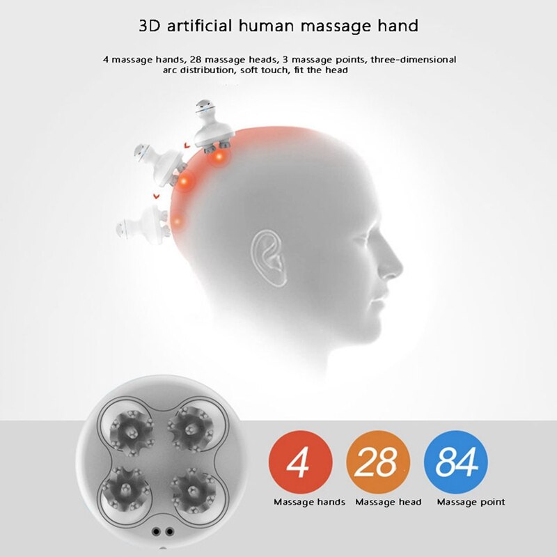 3D Waterproof Electric Head Massager Wireless Scal... – Grandado
