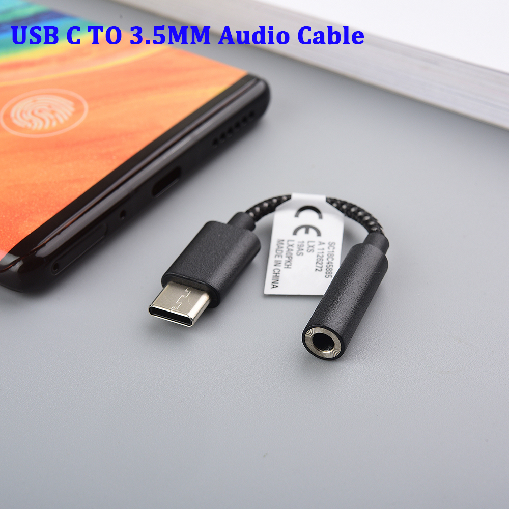 Kabel USB C do słuchawek 3,5 mm Audio Aux typu C do gniazda 3,5 Oryginalny adapter do Motorola Moto Z/ Z3/ razr 5G Huawei P50 P40 Pro