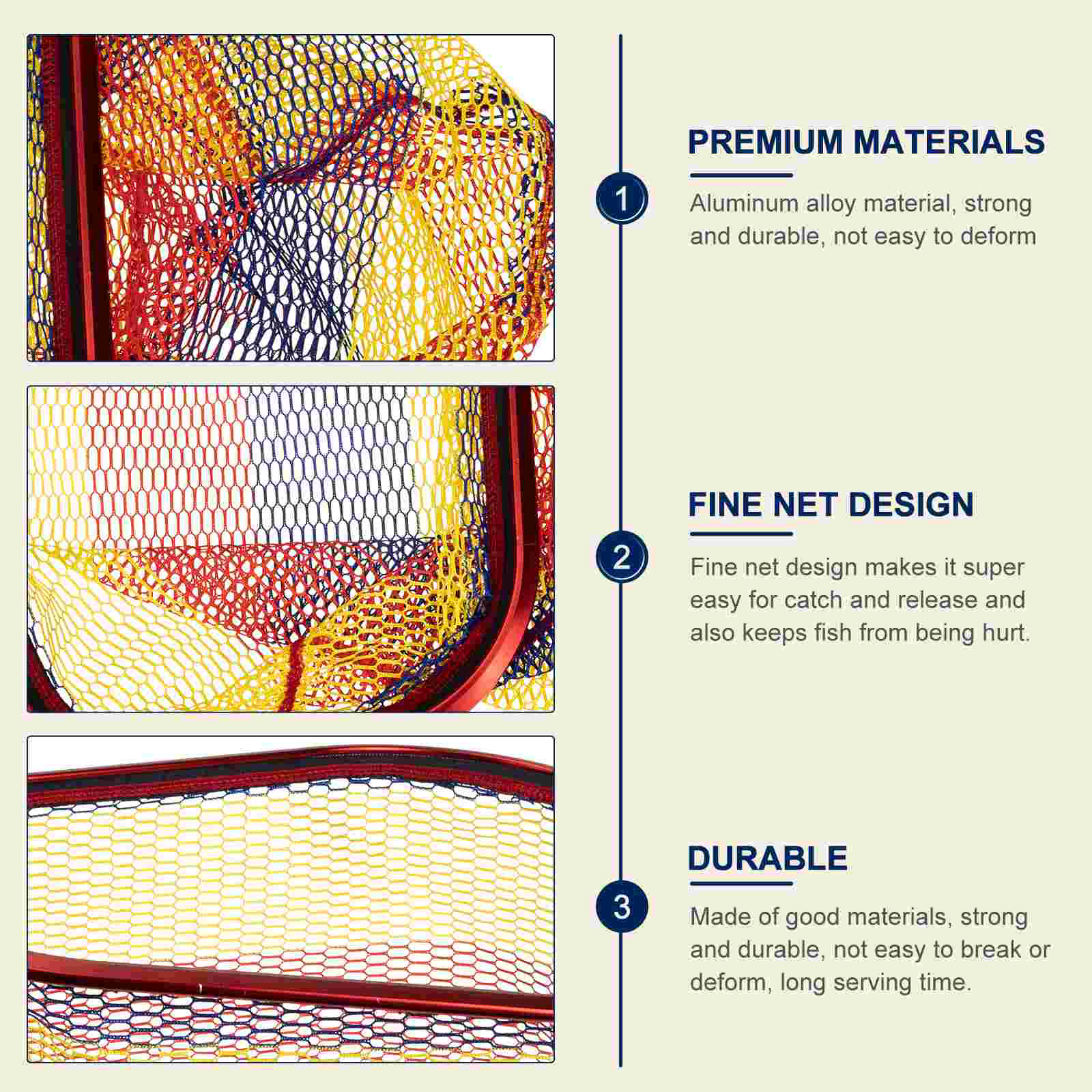 Red de pesca duradera, red de pesca profunda, red fina, malla de captura