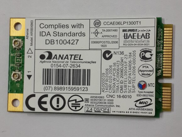 SSEA Network Card for Atheros Ar5007eg Ar5bxb63 AR2425 Mini Pci-e 54Mbps Wireless Card for HP 459339-004 455549-004