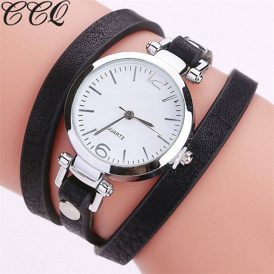 CCQ Brand Luxury Leather Bracelet Watch Ladies Quartz Watch Casual Women Wristwatches Relogio Feminino