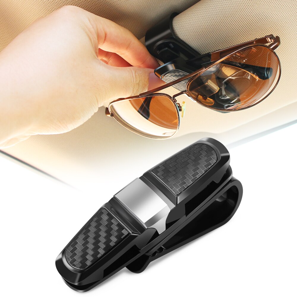 Car Sunglasses Holder Clip Car Glasses Cases Portable for Toyota alphard Tundra PRADO 4Runner Avensis Aygo REIZ camry corolla