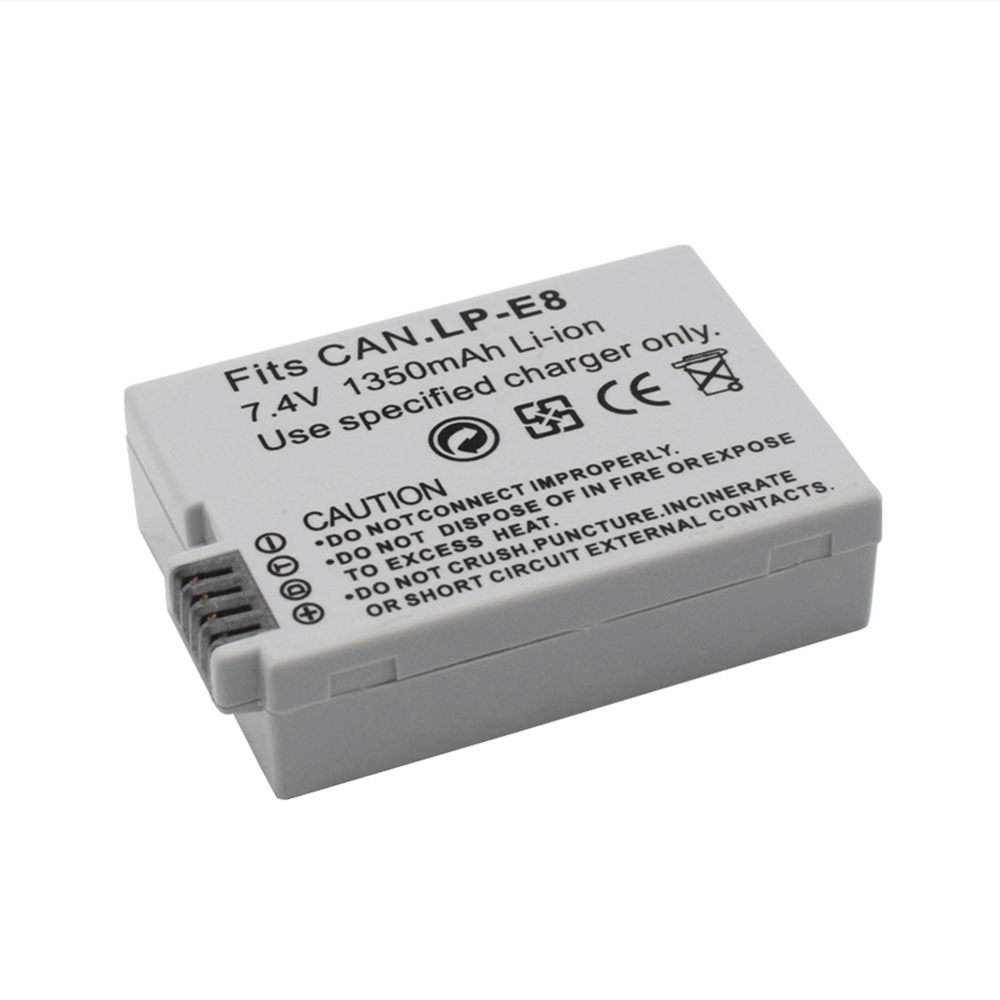 LP-E8 Bateria Batteries For Canon 7.4V 1350mAh Lithium ion Rechargeable Digital Battery EOS EOS Kiss X4 X5 X6i X7i T2i T3i: 2 PCS