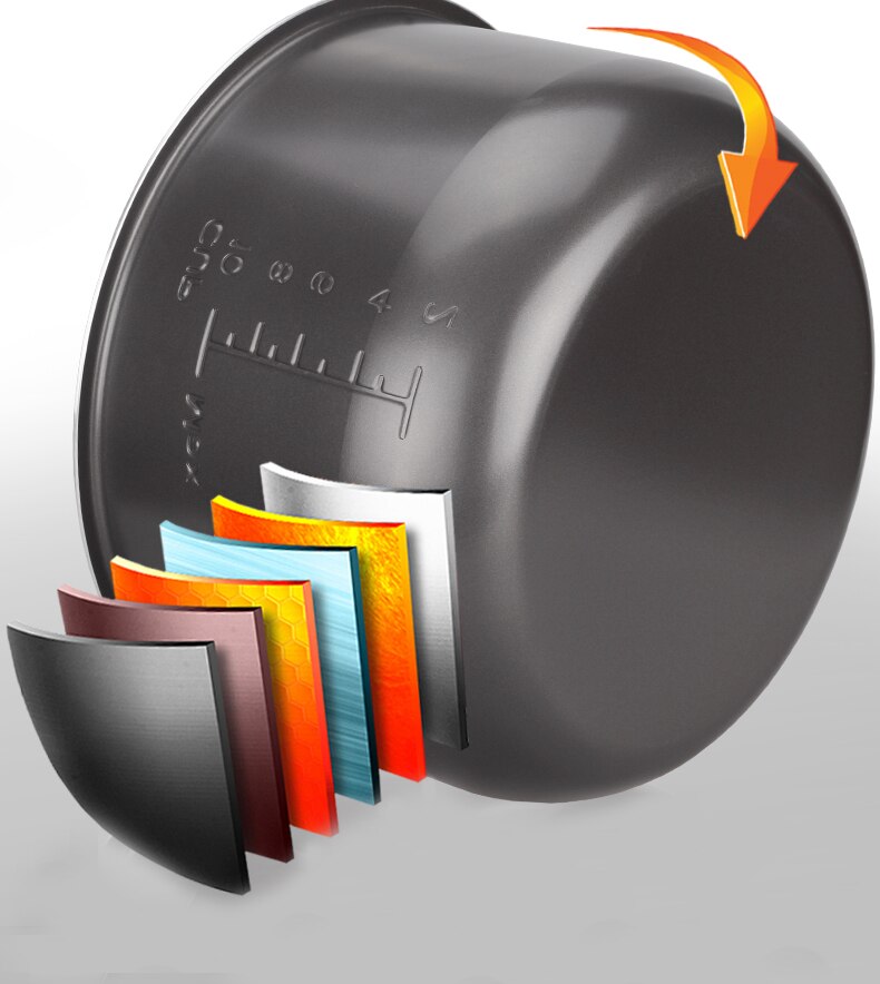 Elektryczny szybkowar liniowiec 1.6/3L/4L/5L/6L nie-Stick garnek garnek robić ryżu wewnętrzna żółć czarny kryształ akcesoria wewnętrzne części kuchenne