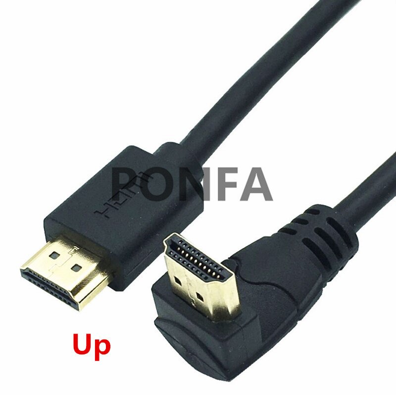 4K*2K 60HZ HDMI 2.0 A Male to HDMI v2.0 Up & Down & Left & Right Angled 90 degree Male HD extension Cable HDMI 2.0v angle cable: Up / 180cm