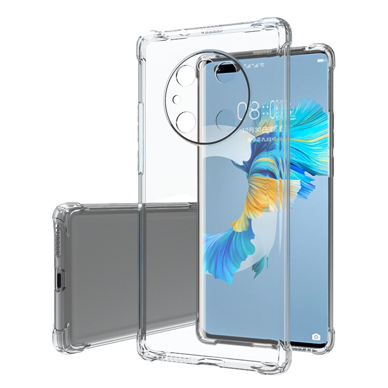 Clear Airbag Cover Case Voor Huawei Mate 40 Pro Plus Rs E Soft Phone Back Funda Cuque Mate40 40E 40Pro 40RS Porsche Bumper