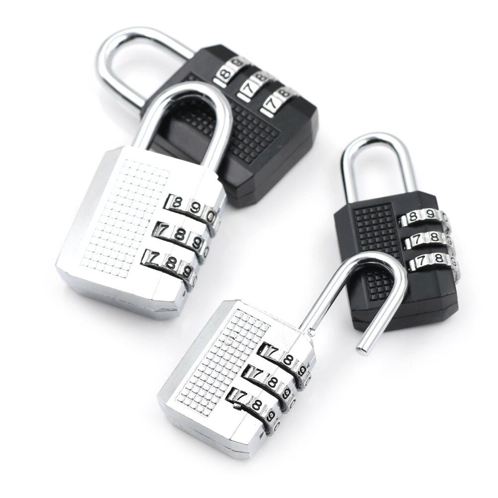Door Lock Travel Luggage Suitcase Code 26x11x54mm/32x13x60mm Resettable 3 Digit Combination Lock Padlock Tools