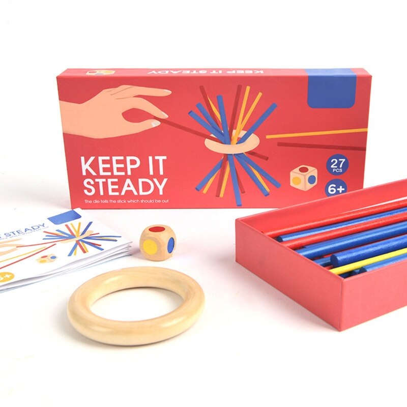 1 Set Houten Stokken Steady Stapelen Spel Speelgoed Voor Kinderen Balans Geduld Hand Vaardigheden Training Puzzel