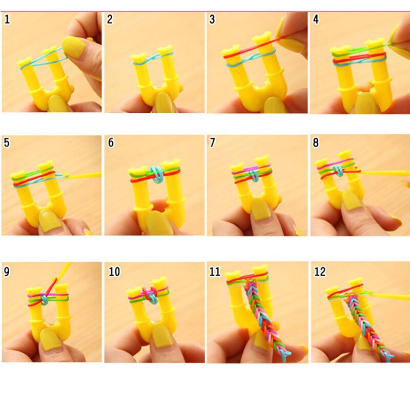 Rubber Rainboow Loom Bands Meisje voor Kinderen Elastische Band voor Weven Vetersluiting Armbanden Speelgoed voor DIY Christmas