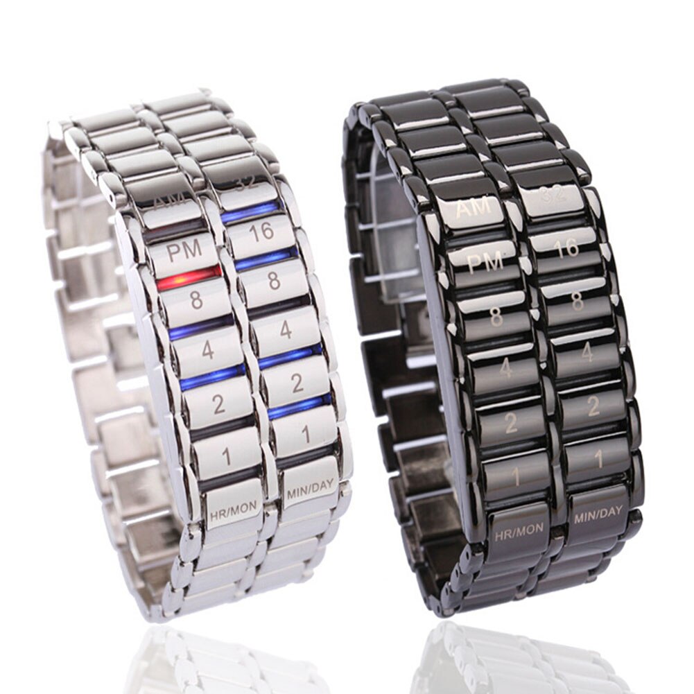 Men's Binary LED Digital Quartz Wrist Watch Father's Day SUB