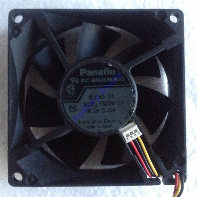 8025 FBA08A12H DC12V 0.25A Case radiator Fan air blower