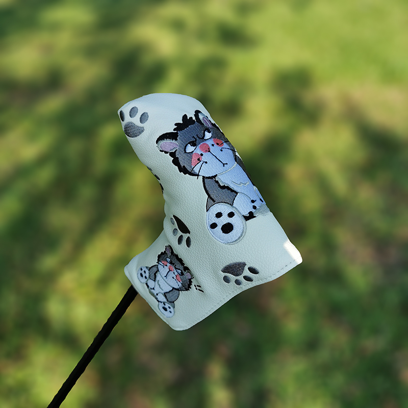 Golf Club Head Covers Wood Driver Protect Headcover Golf Accessories Putter Golf Iron Club Head Cover: Dark Khaki