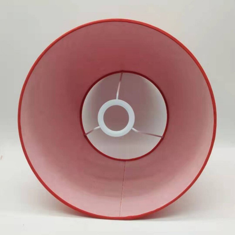 Rød blomst abstrakt mønster stof rund lampeskærm  e27 nordisk lampeskærm til bordlampe moderne gør-det-selv lampeskærm cover til lampe