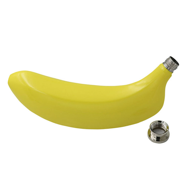 Mini 5oz 304 Stainless Steel Vodka Funnel Whisky Bottle Hip Flask Portable Pocket Banana Liquor Flagon Alcohol Flasks