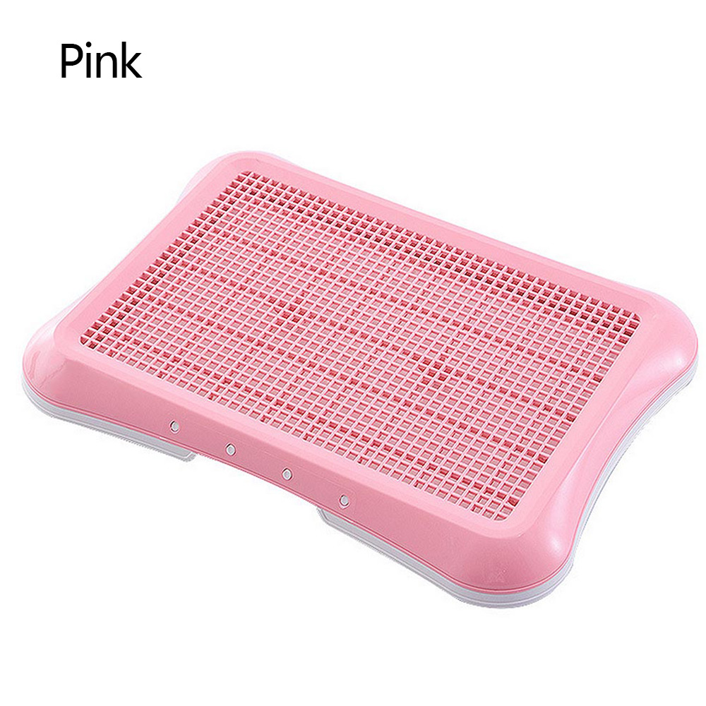 Draagbare Plastic Pet Hond Kat Wc Lade Huisdier Potje Urinoir Kom Pee Training Toilet Te Schoon Huisdier Product: Roze