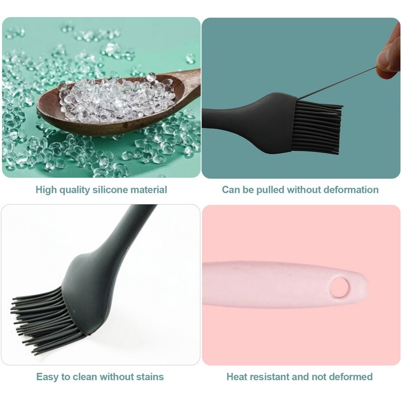 Brocha aplicadora de aceite para repostería de silicona para repostería de pan pastel, utensilios de cocina para barbacoa, herramientas de seguridad para barbacoa, 1 unidad
