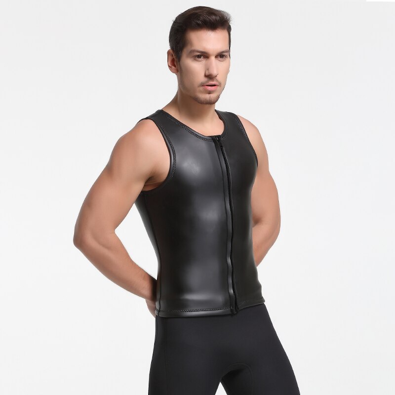 SBART 2MM Neopreen Wetsuit Vest Mouwloze Zon Bescherming Smoothskin Wetsuit Surf Shirt Voor Mannen Surfen Duiken Jasje J