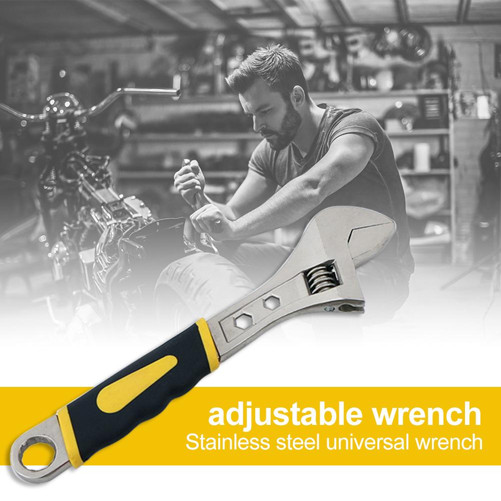 Adjustable Wrench Stainless Steel Universal Spanner Mini Nut Key Hand Tools Expansion Maximum 28mm Diameter