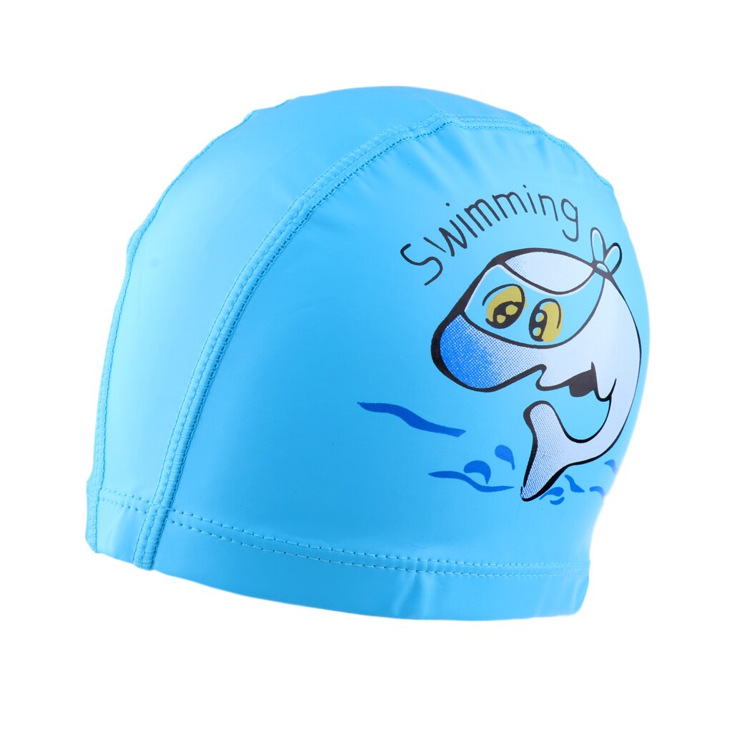 Gorros con estampado de delfín para niños, de nailon, Multicolor, para nadar