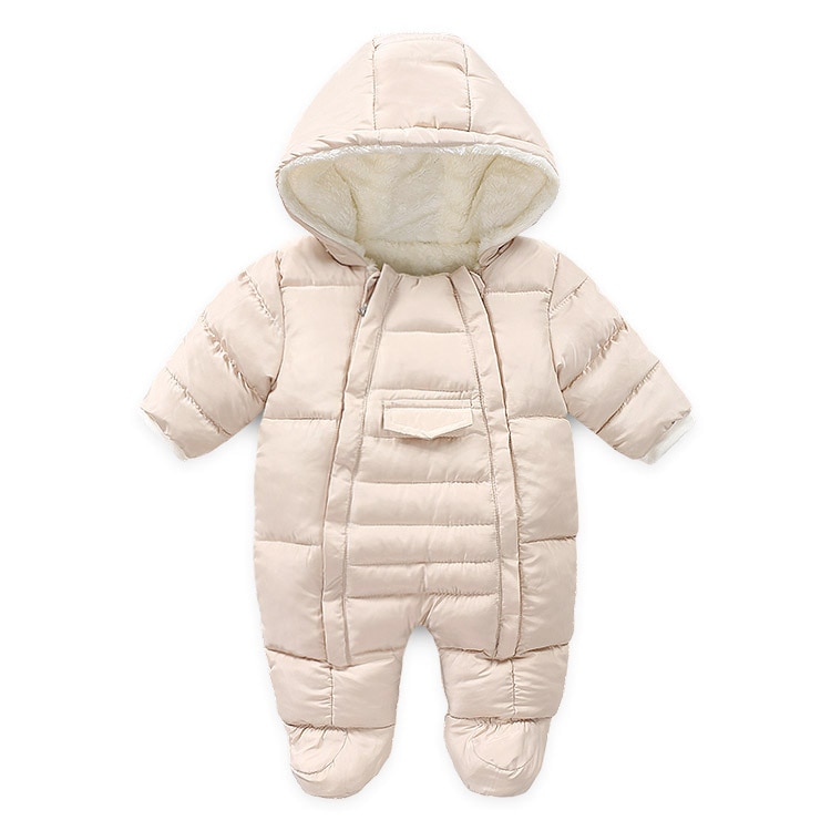 Winter Pasgeboren Baby Jongen Meisje Plus Fluwelen Dikke Jumpsuit Baby Kruipen Pak Sneeuw Dragen Snowsuit Baby Meisje Kleding Jas Snowsuit