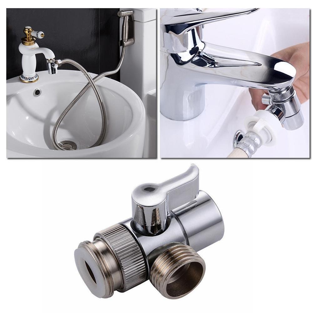 1PCS Switch Faucet Adapter Kitchen Sink Splitter Diverter Water Connector Tap Valve Shower Bidet For Toilet B7X2