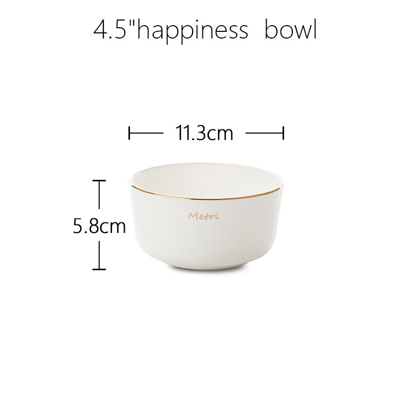 Nordic Ceramic Dinner Plates Beef Flat Plate Tableware Round Solid Color Dessert Dish Simple and Salad Cutter Dishes: 4.5 bowl