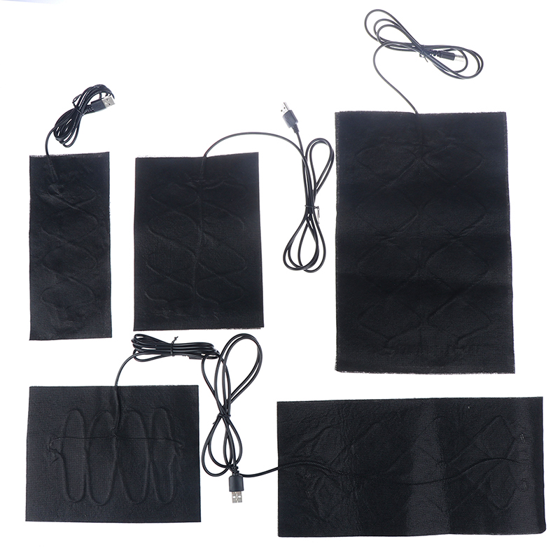 1PCS/4PCS 5V Carbon Fiber Heating Pad Hand Warmer USB Heating Film Electric Winter Infrared Fever Heat Mat