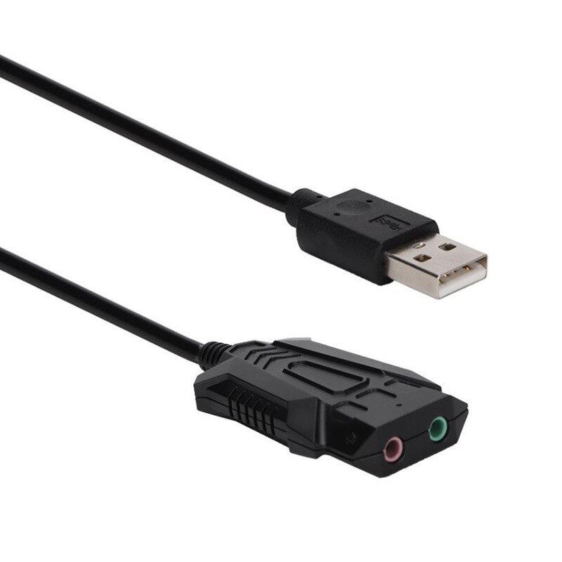 Draagbare Usb Geluidskaart Externe Usb Oortelefoon/Microfoon Interface Geluidskaart Voor Windows/Mac/Linux