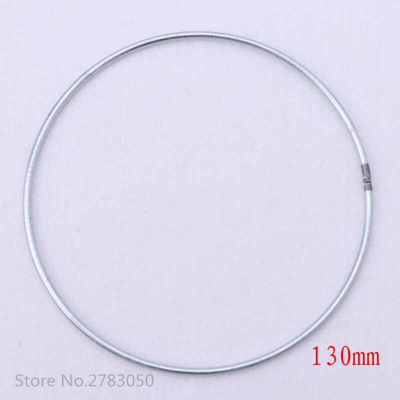 30-160mm 17 Size Ronde Metalen Hoop Zilver Dreamcatcher Ring Wandkleden Macrame Ambachten Thuis DIY Decor Droom catcher Accessoire: 130mm