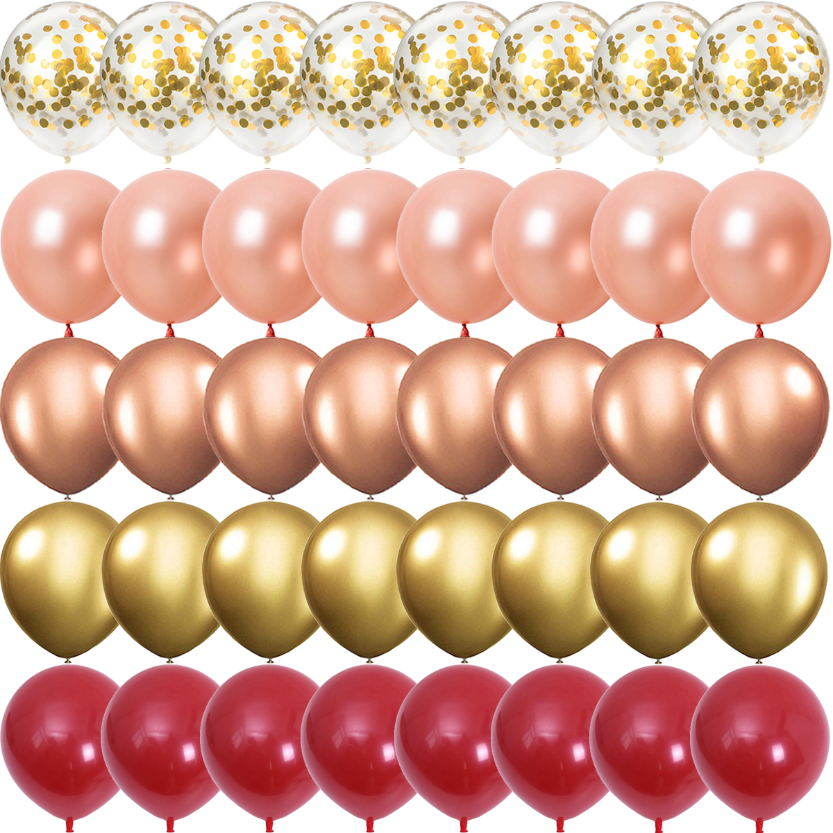 40/20Stck 10 zoll Granatapfel verrotten Konfetti Latex Luftballons Hochzeit Globos Geburtstag Baby dusche Haus Neue jahr Party dekorationen: 40PCSE