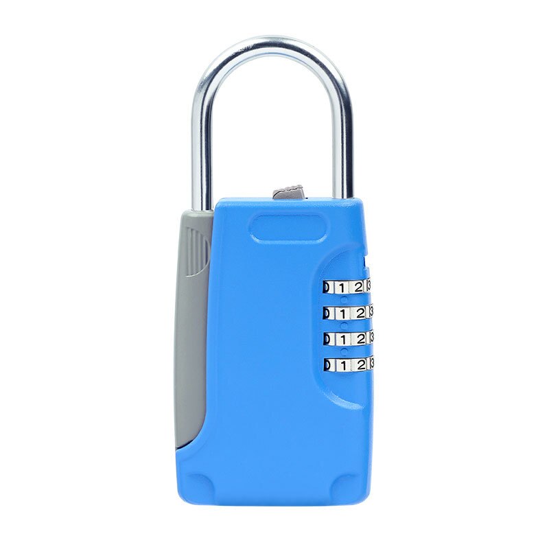 Mini Key Safe Box Hidden Organizer 4-Digital Password Lock House Villa Car Caravan Spare Keys Storage Box: blue
