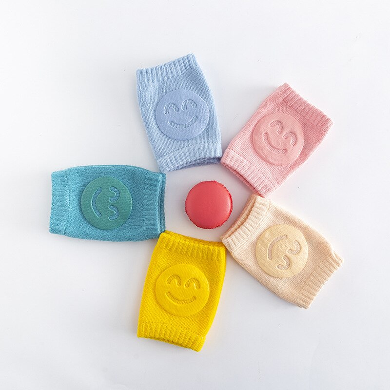 Kids Anti-Slip Crawling Elbow Infants Toddlers Baby Accessories Smile Knee Pads Protector Safety Kneepad Leg Warmer Girls Boys